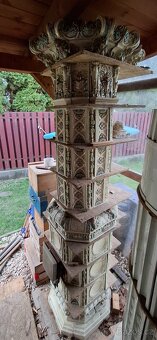 Kachlová kamna, starozitná - 13