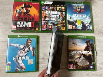Xbox one S 500 GB + ovladač + 6 her - 13