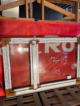 Okno  plastová PVC , profil 70 mm/ 3 sklo , nepoužitá okna - 13