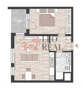 Pronájem nového bytu 2+kk, 57 m2, lodžie, sklad, parkovací s - 13
