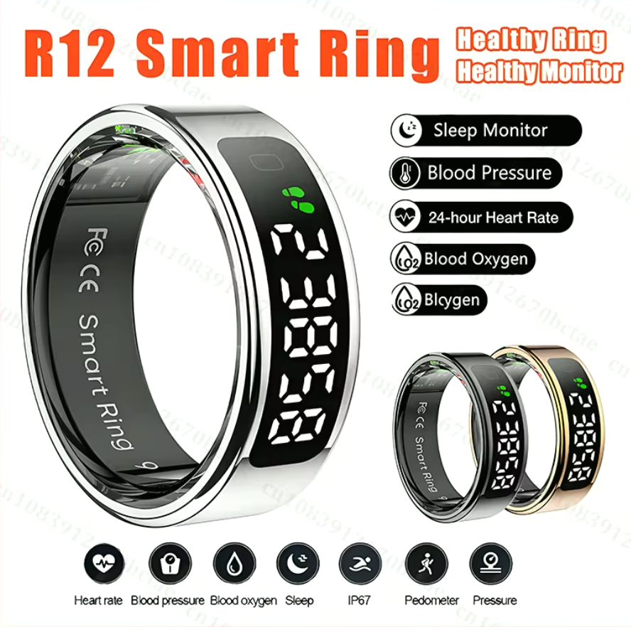 Fitness prsten s displejem a bezdrátovým nabíjením + ZÁRUKA - 14