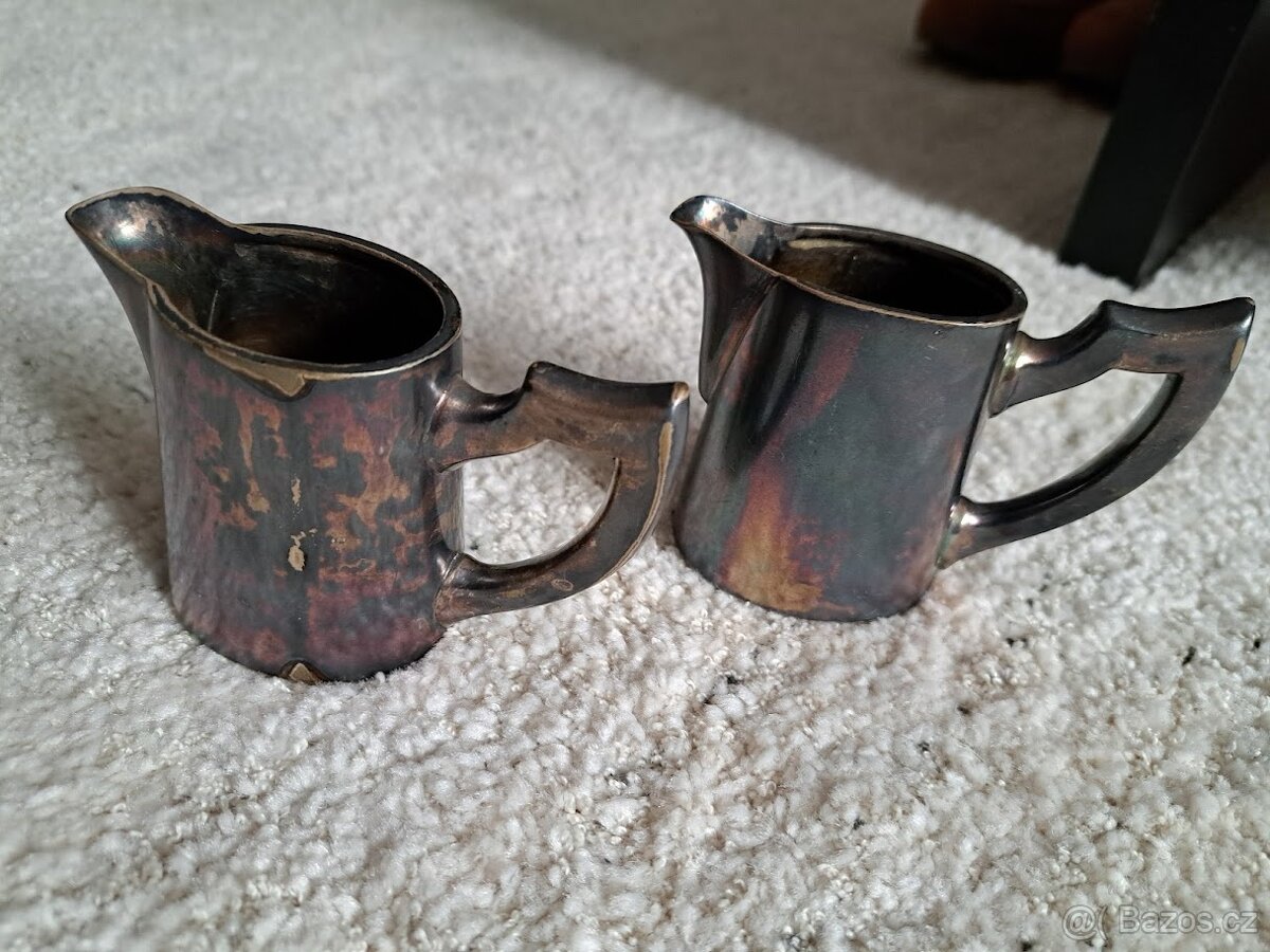 starožitná souprava z alpaky - 14