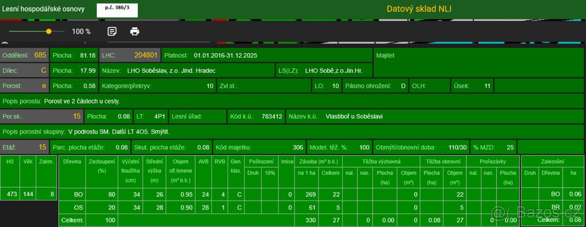 Prodám lesní pozemky v k.ú. Vlastiboř u Soběslavi - 14