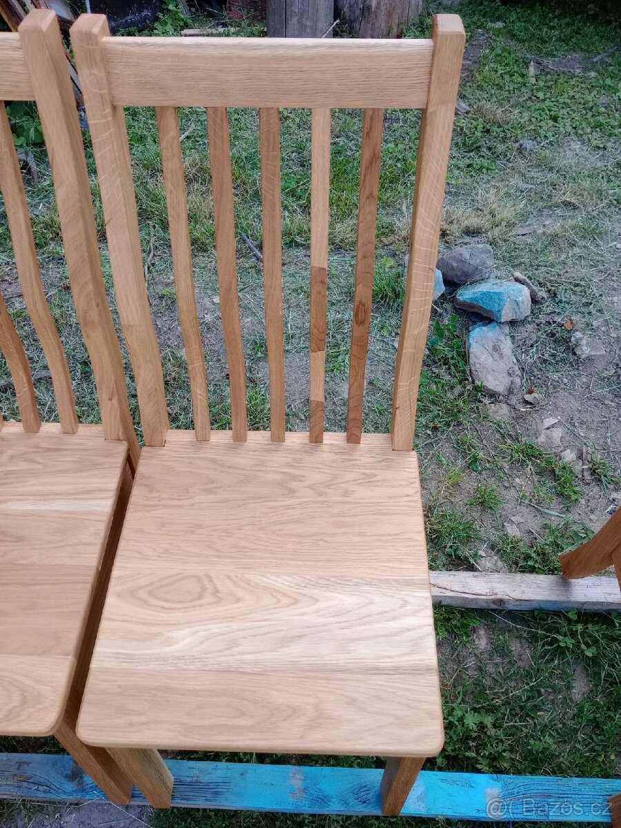 Jídelní židle masiv dub tvarovaná - 14