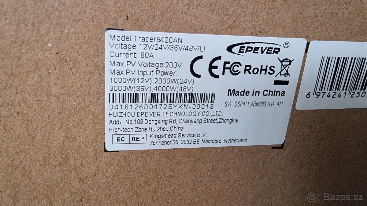 V záruce-MPPT solární regulátor EPsolar 200V/80A - 14