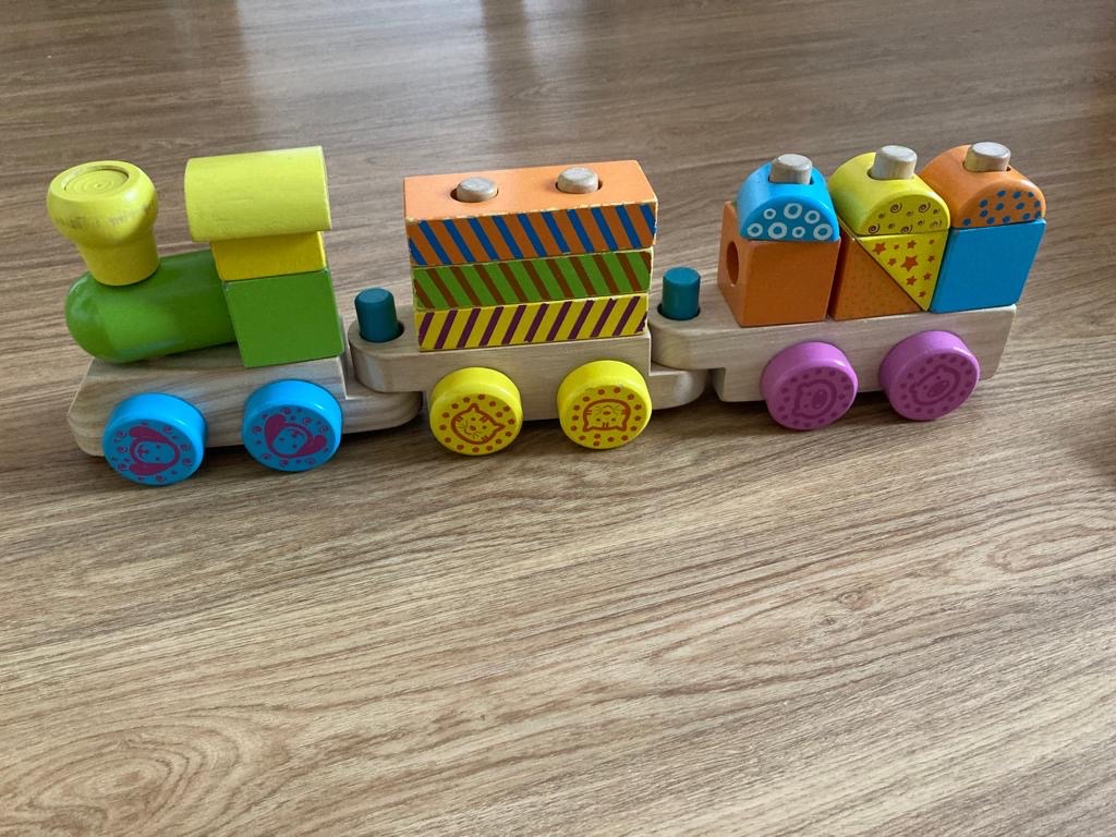 Dětské hračky, puzzle, dřevěné, stavebnice, vláček - 14