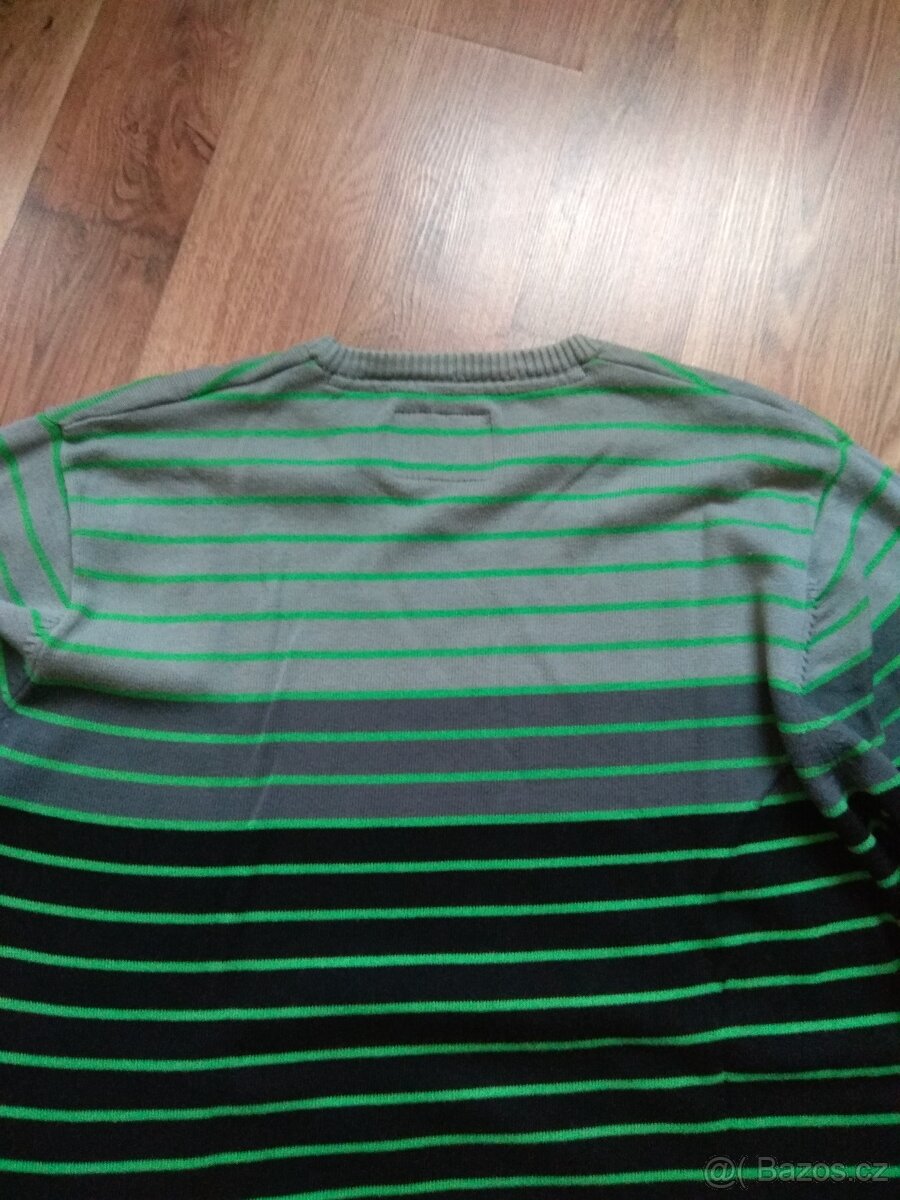 Nový pánský pruhovaný svetr Willard - L, bavlna - 14