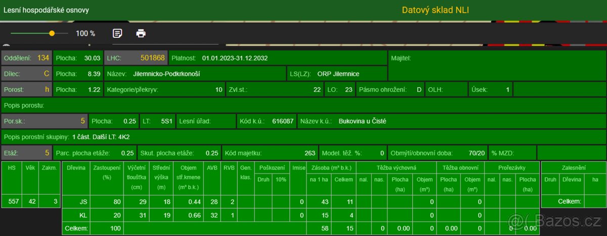 Prodám lesní pozemky v k.ú. Bukovina u Čisté. - 14