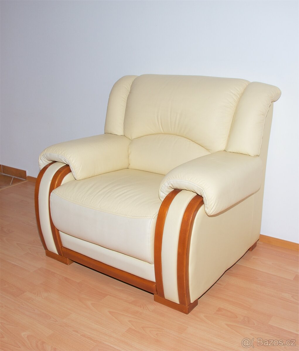 Kožená sedací souprava 3+2+1 nerozkládací - 14