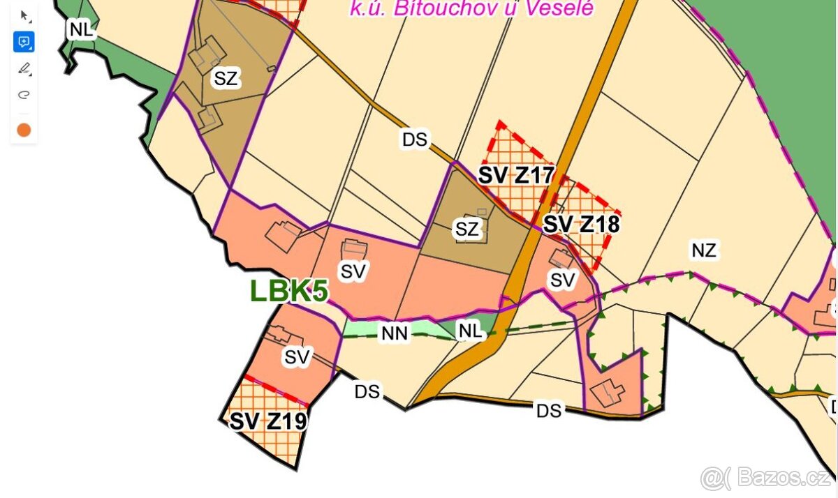 Prodej podílu 1/2 stavebního pozemku 340 m² Veselá - Žďár - 14
