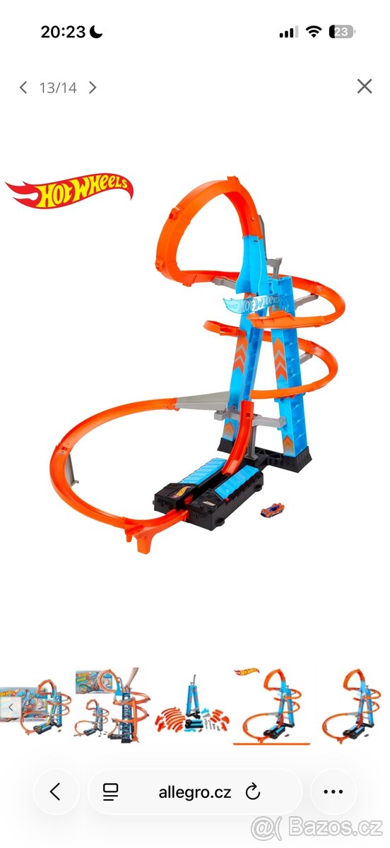 Hot Wheels Nebeská věž Kraksy GWT39 a Hot Wheels GJM75 - 14