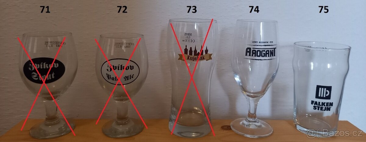 Půllitr ,půlitr, pivní sklenice , sklo , pivo (1) - 14