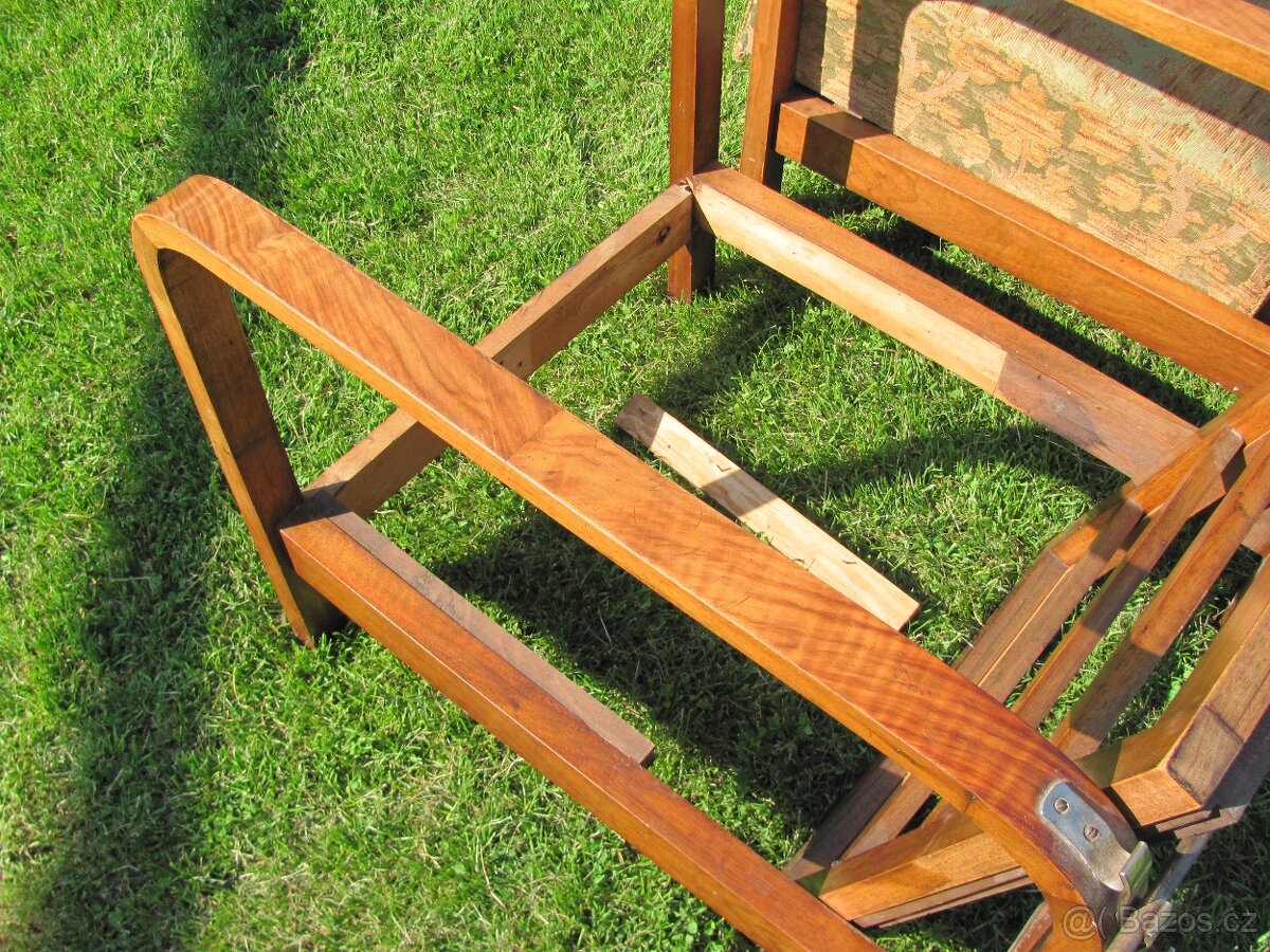 Polohovací křeslo Art Deco / 2ks / Halabala ? - 14