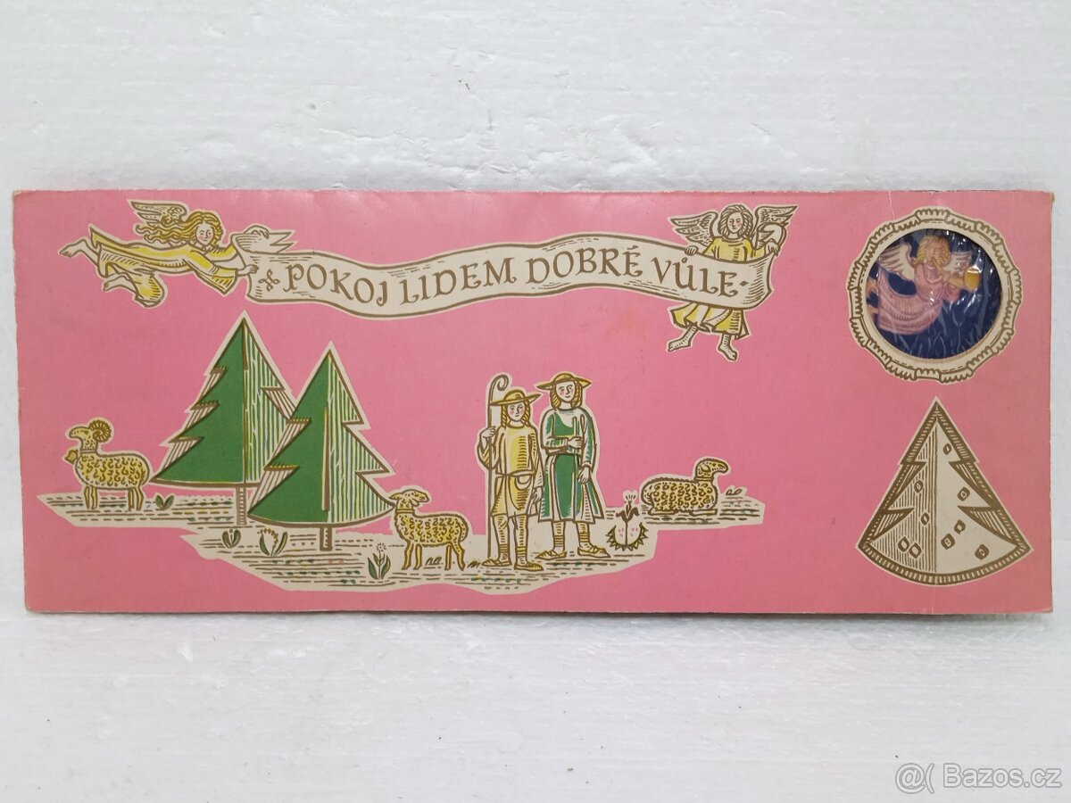 Retro velký vánoční betlém 3D - ČSSR - 14