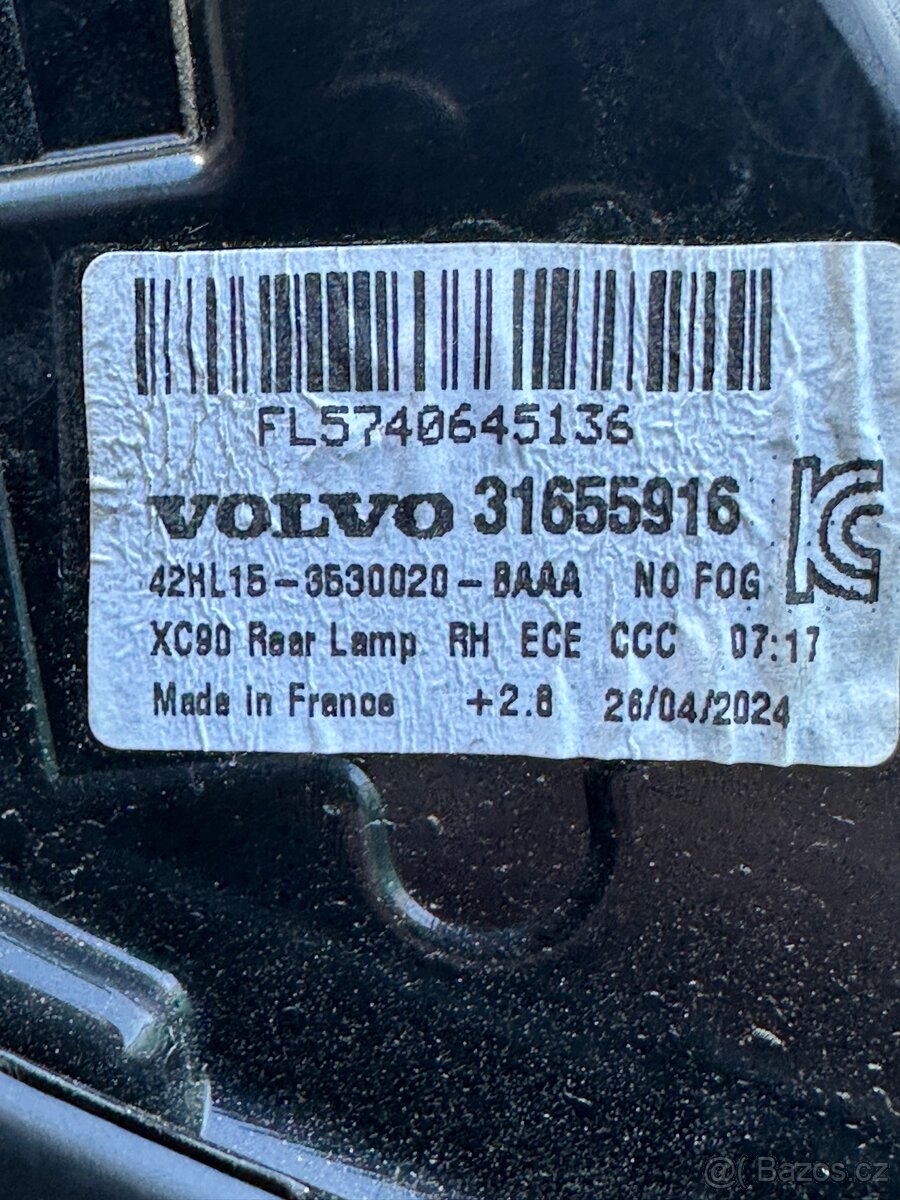 Volvo xc90 zadní světlo - 14