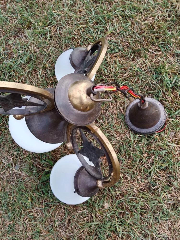 Starozitny mosazny lustr - 14