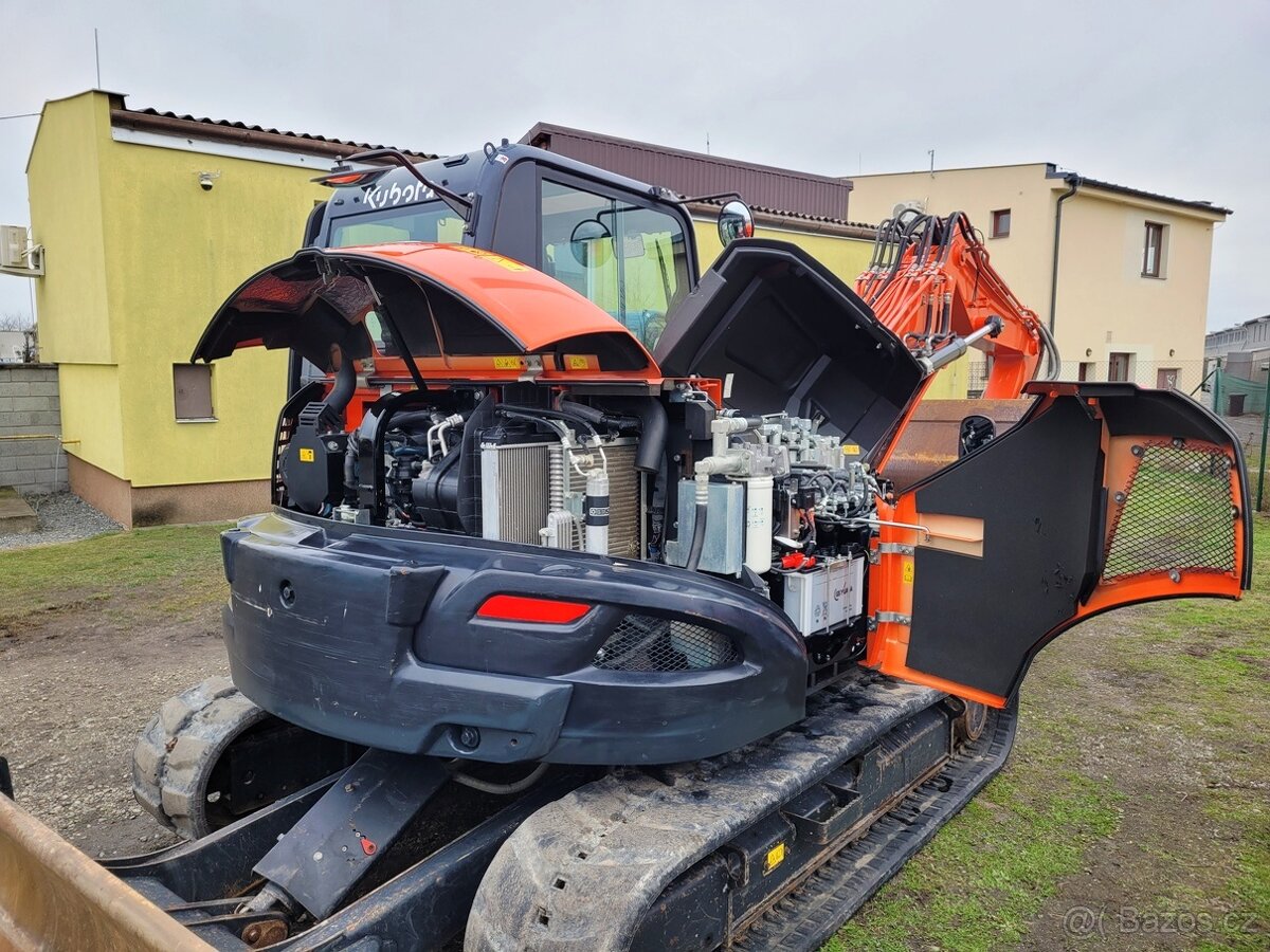 minibagr Kubota KX 080-4, dělené rameno - 14
