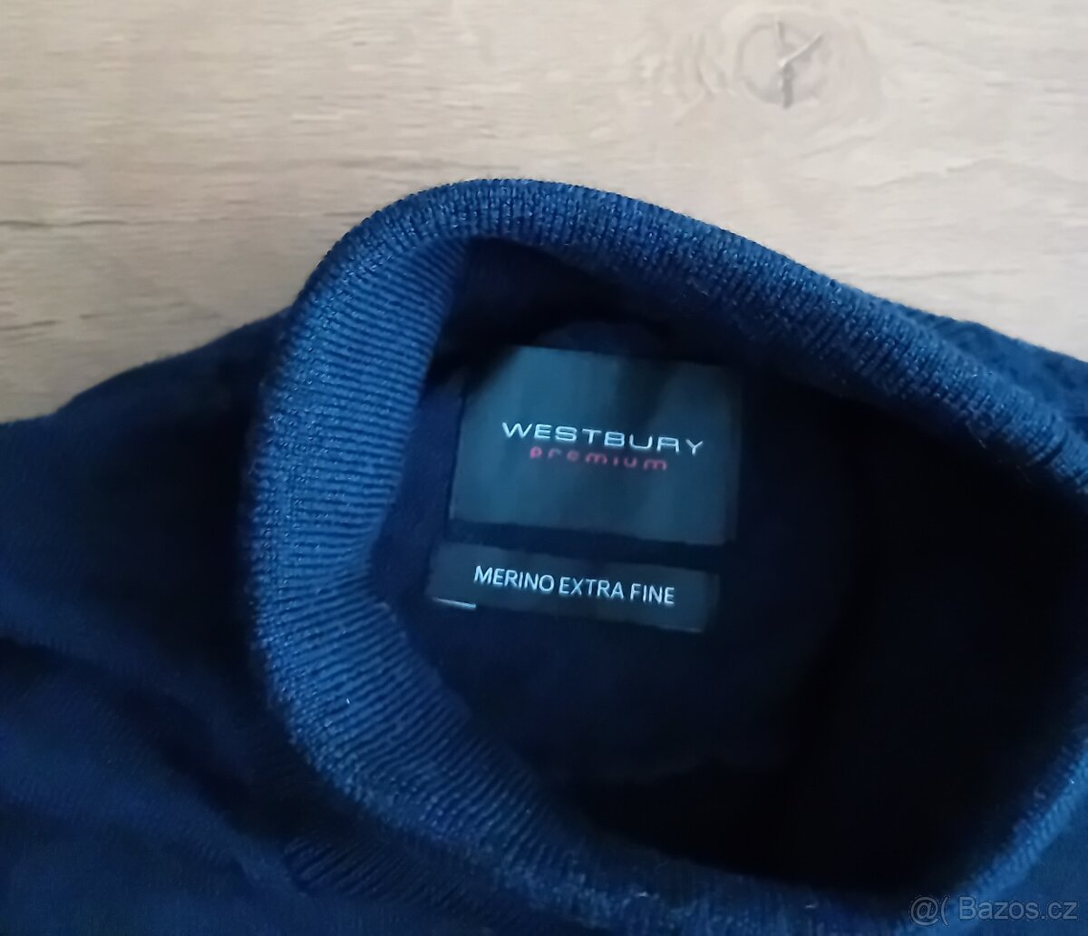 Westbury pánský rolák vel. XL/XXL 100% Merino vlna - 14