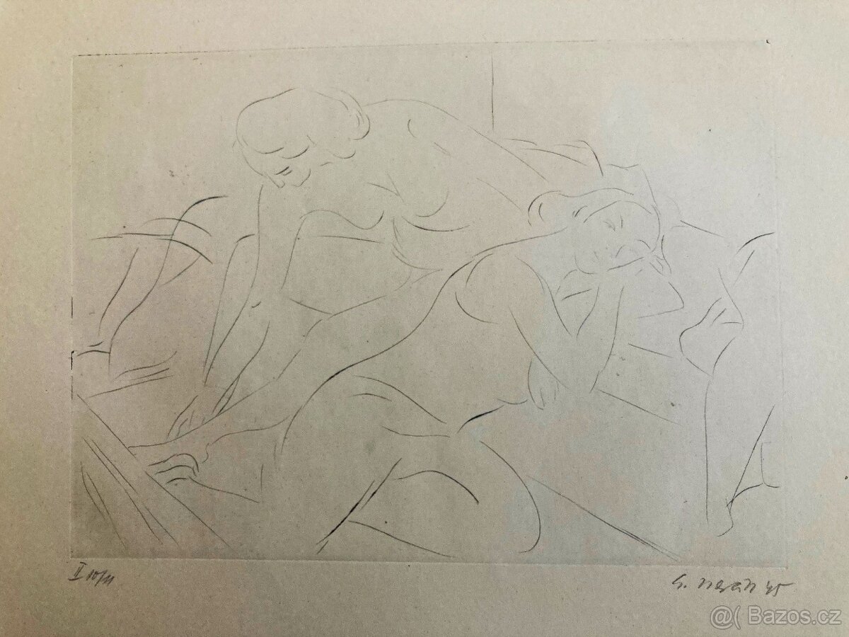 E. Nevan - Odpočívající tanečnice (12 grafík), 1946 - 14