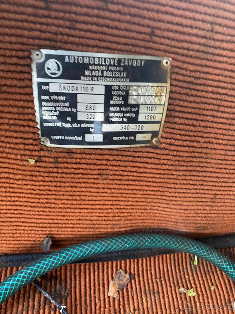 Skoda 110r kompletní auto k renovaci - 14