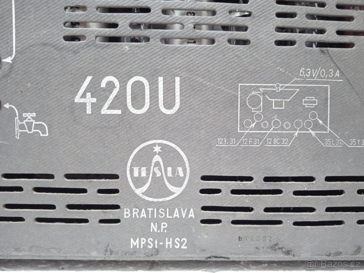 TESLA 420U TRIO - Bakelitové rádio 1956 - 14