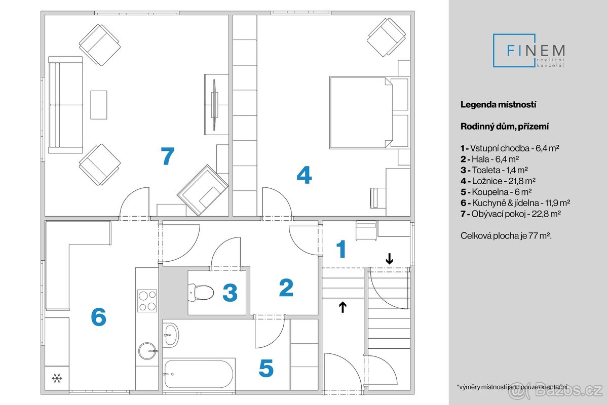 Rodinný dům s garáží, bytem a rozlehlou zahradou – Kralupy n - 14