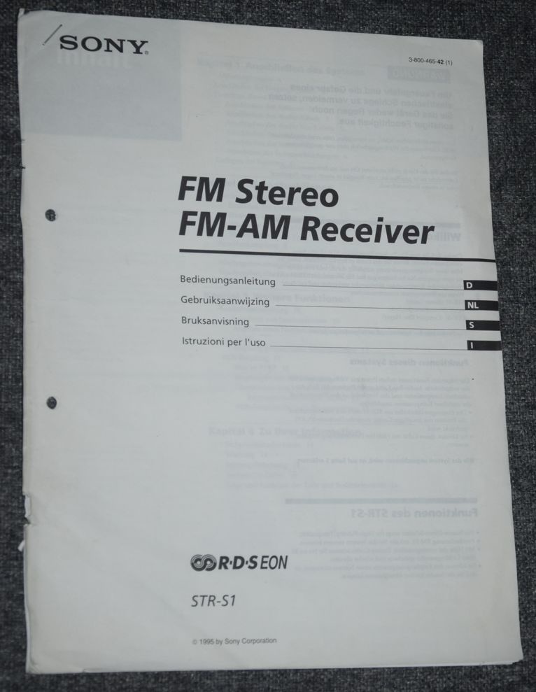 Receiver SONY STR-S1 z řady SCALA, top midi, RDS EON, PTY - 14