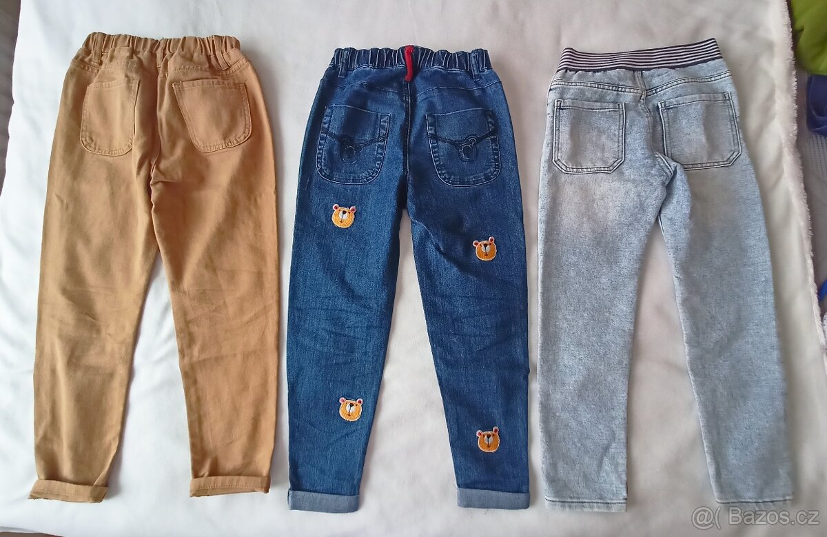 3x dětské džíny, vel.128 - 14