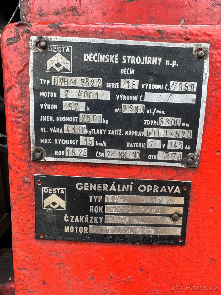Vysokozdvižný vozík Desta DVHM 2522 - více ks - 14