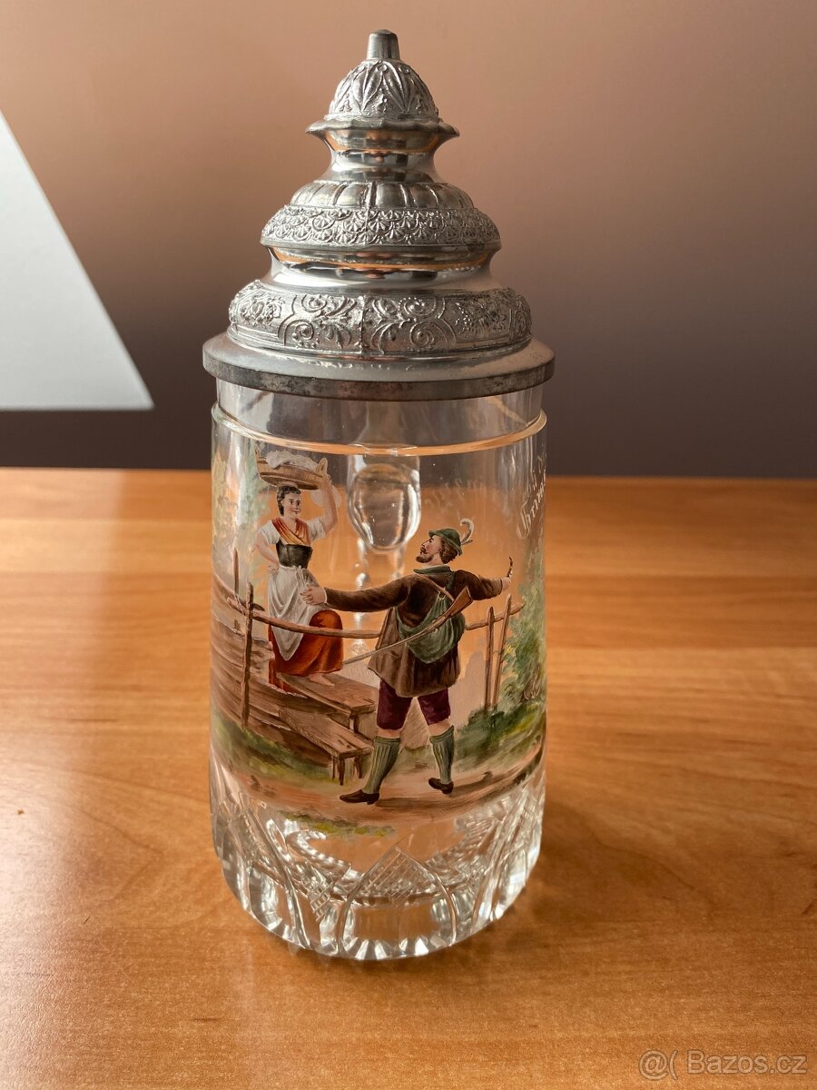 Sběratel nabízí staré skleněné korbele - 14