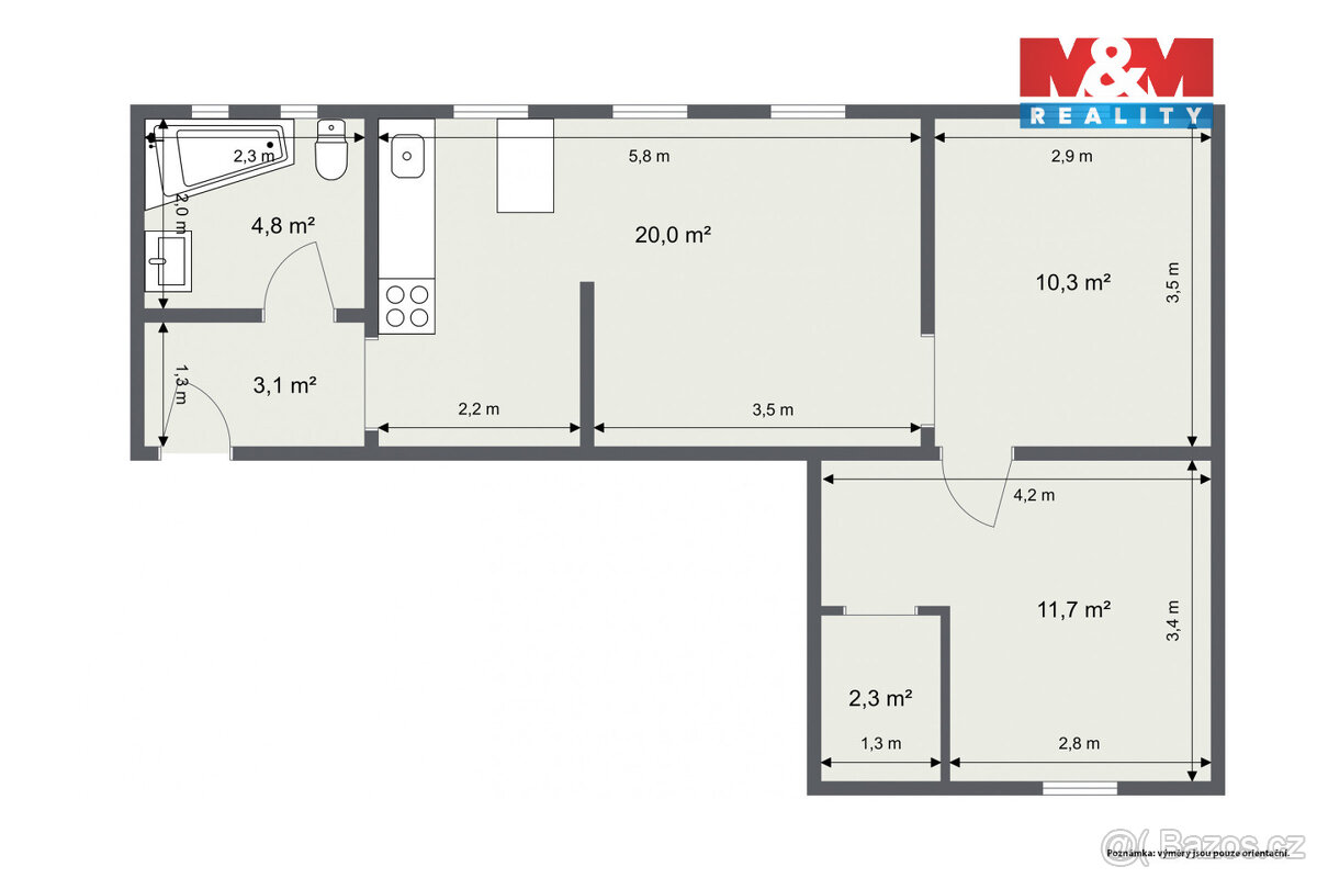 Prodej bytu 3+kk, 43 m², Karlovy Vary, ul. Borová - 14
