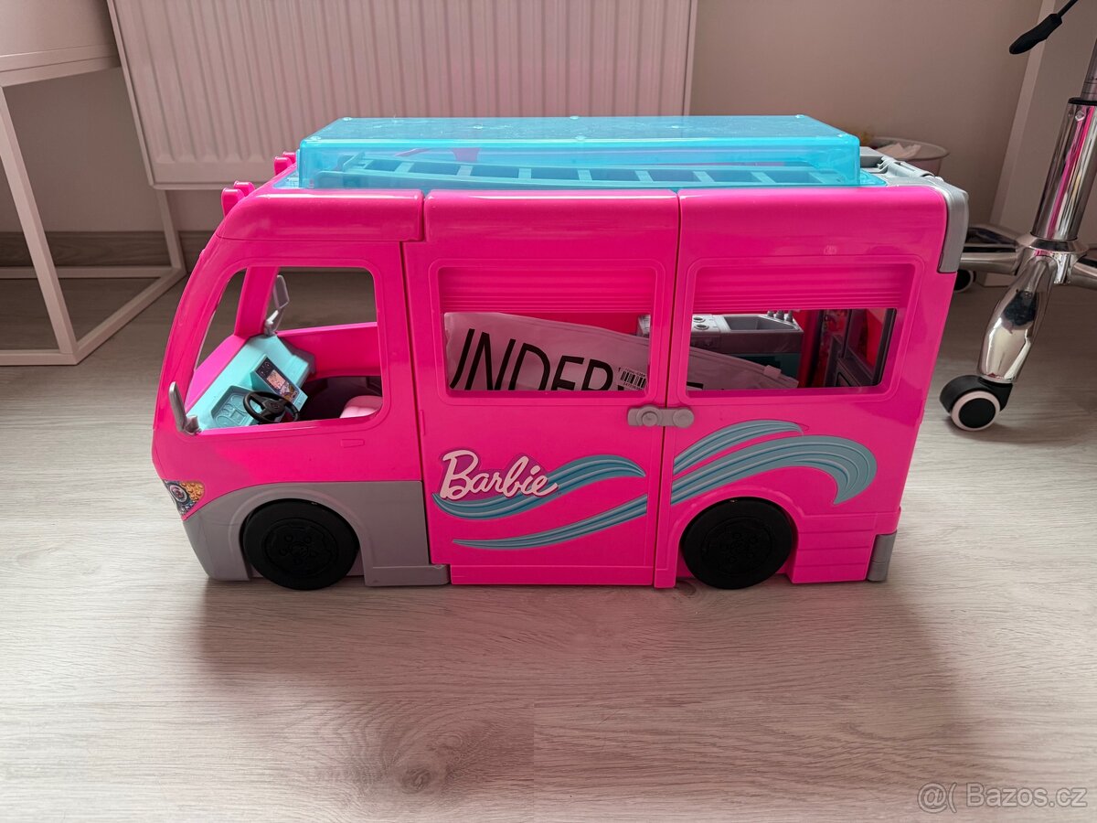 Barbie dům s výtahem, karavan, panenky - 14