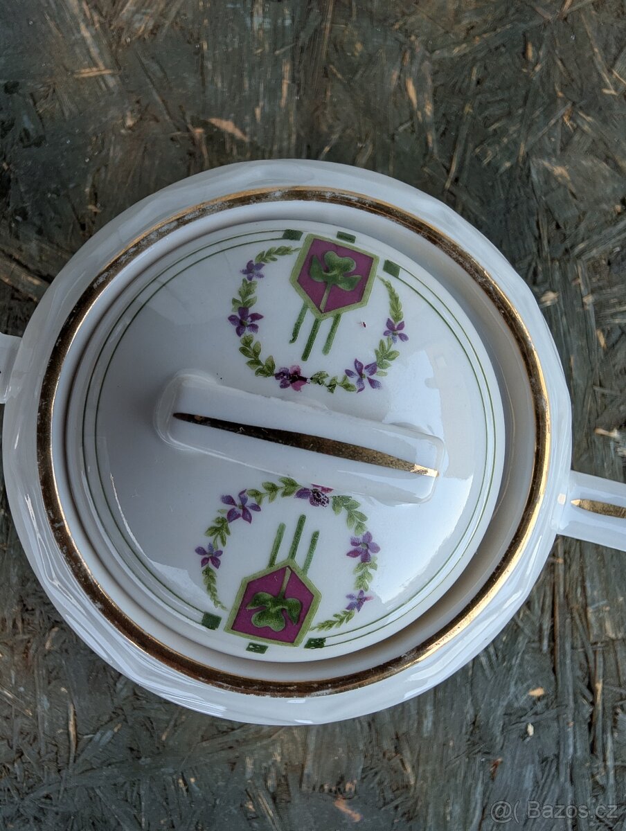 Sběratelská cukřenka v secesním stylu. - 14