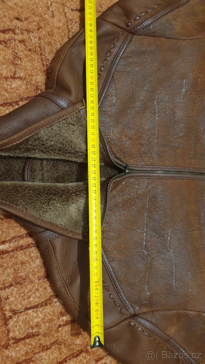 pánský kožený kabát z ovčí kůže L - 14