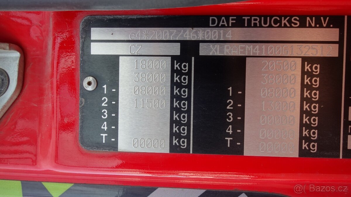 Prodám DAF CF 370 FA Day Cab EURO 6 řetězový nosič kontejner - 14