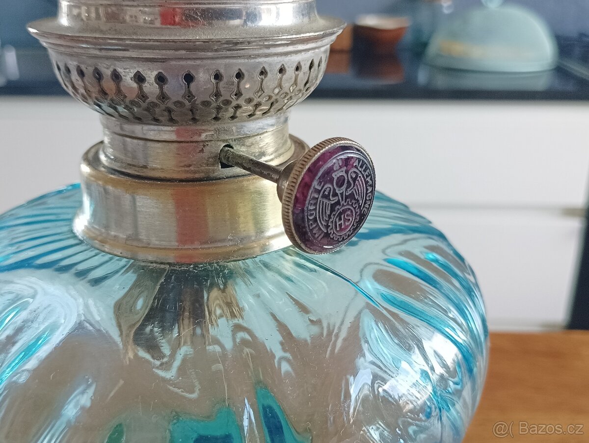 SECESE/ART NOUVEAU STAROŽITNÁ PETROLEJKA HASAG, FRANCIE 1900 - 14