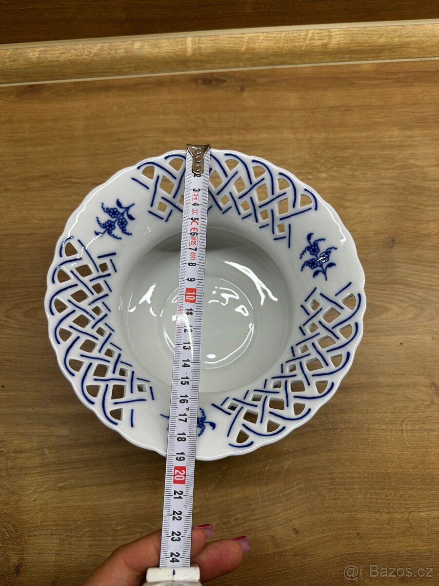 Květináč prolamovaný 19 cm, výš. 11 cm, Cibulák, originální - 14