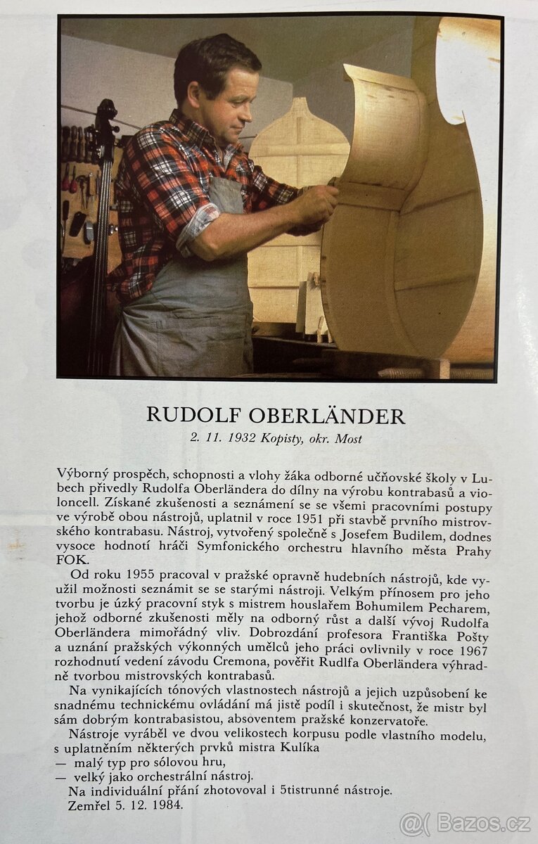 KONTRABAS OBERLÄNDER 1981 - 14
