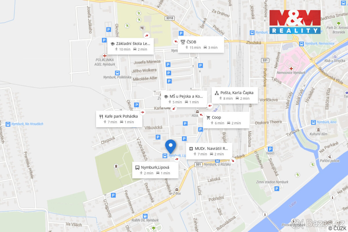 Prodej bytu 2+1, Nymburk, ul. Jurije Gagarina - 14