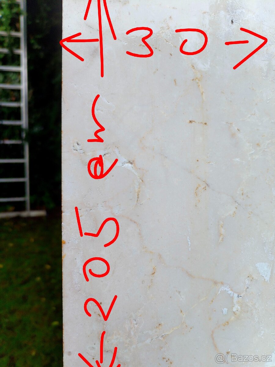 Dvoumetrový PARAPET síla 3cm 205x30cm. - 14