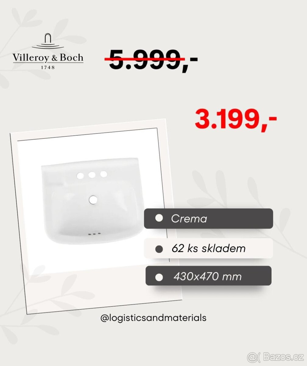 Villeroy & Boch výprodej — luxusní sanitární keramika - 14