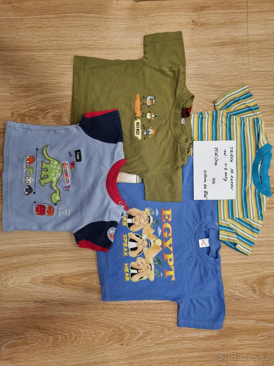 dětské oblečení body a trika 74/80 - 14