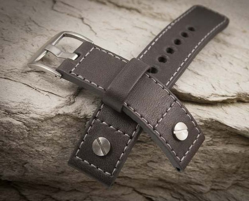 Kožený řemínek č.58 k hodinkám pilotky - 14