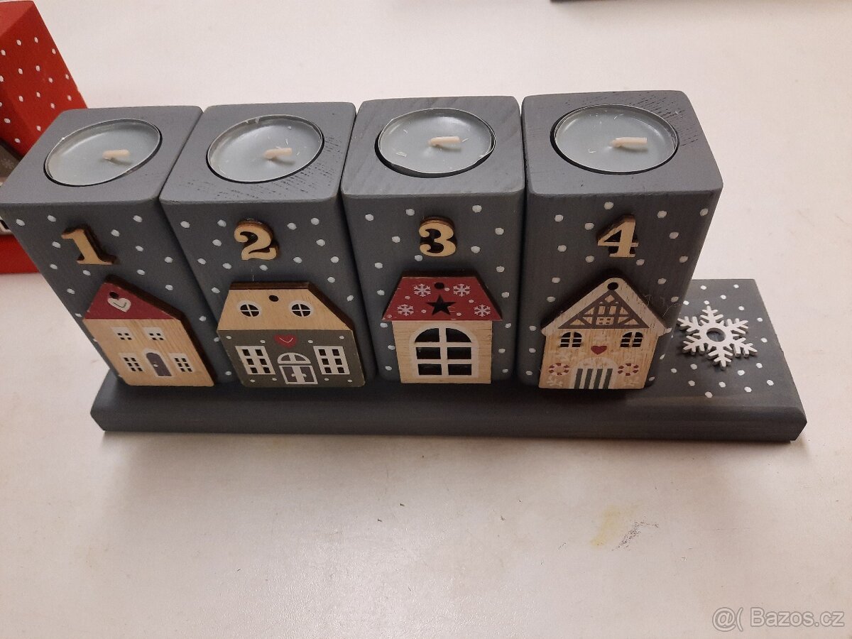 Dřevěné adventní svícny - 14