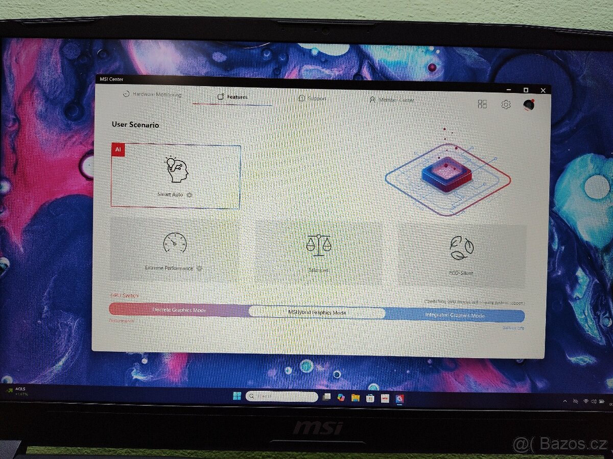 Nepoužitá 17" Katana,RTX-8gb-4.gen Mux,i7-13th,DDR5, M.2 1T - 14