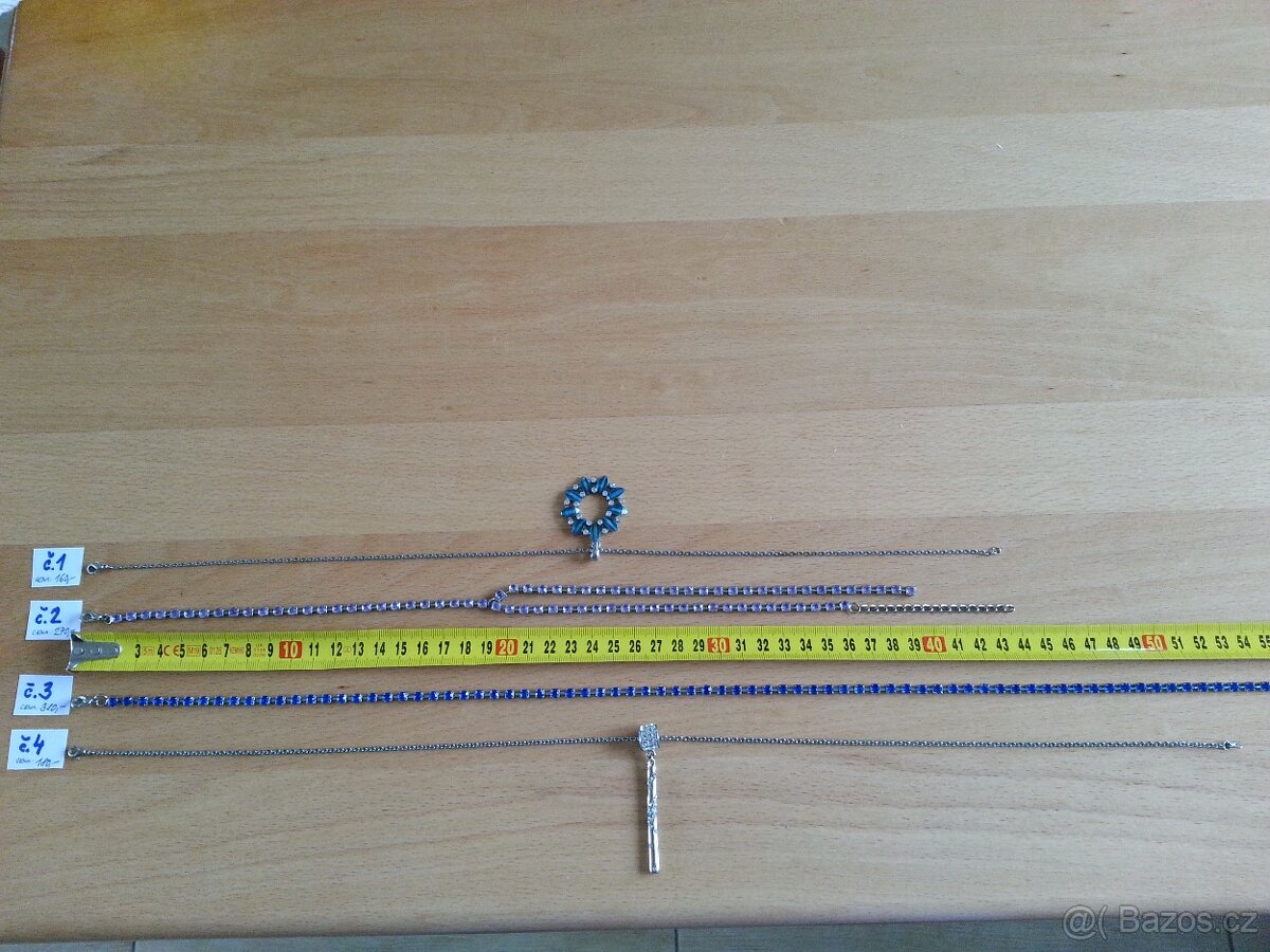 Bižuterie, prstýnek+náušnice, kapesní zrcátko,kožený náramek - 14