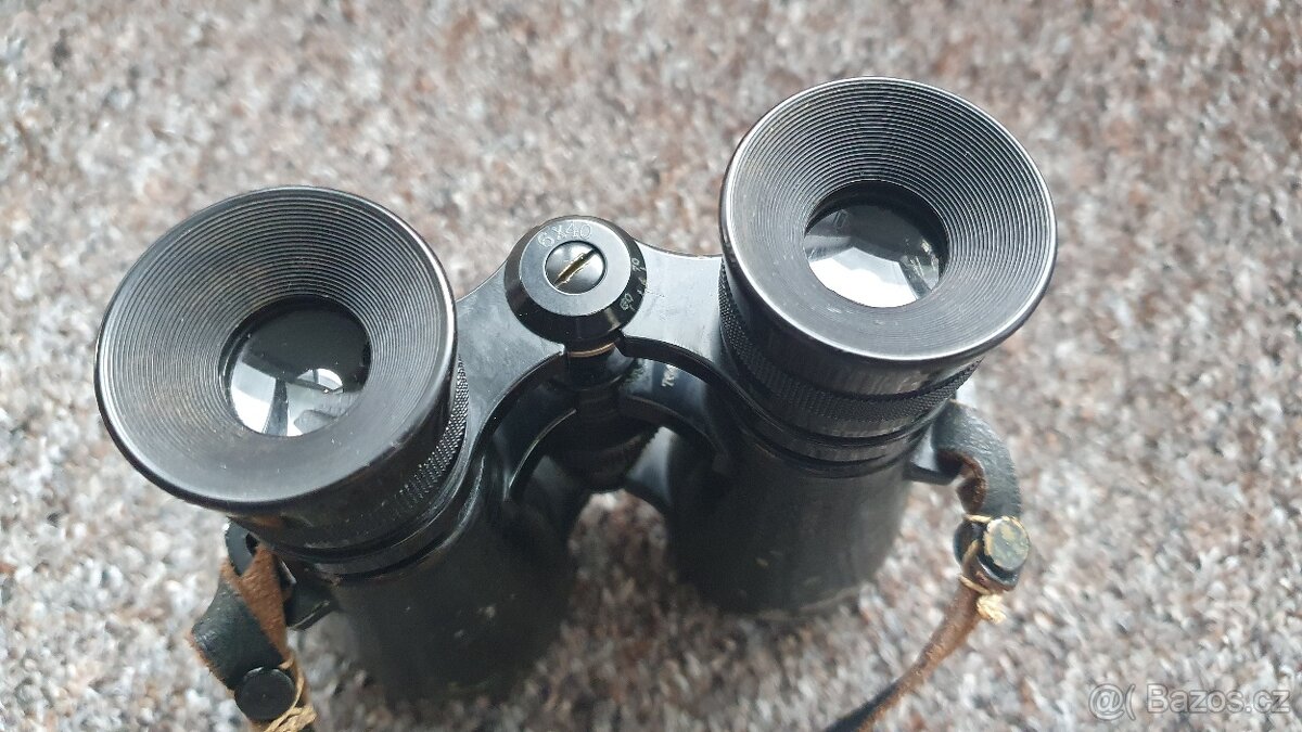 Starožitný dalekohled -kukatko + pouzdro, dalekohled 6x40 - 14