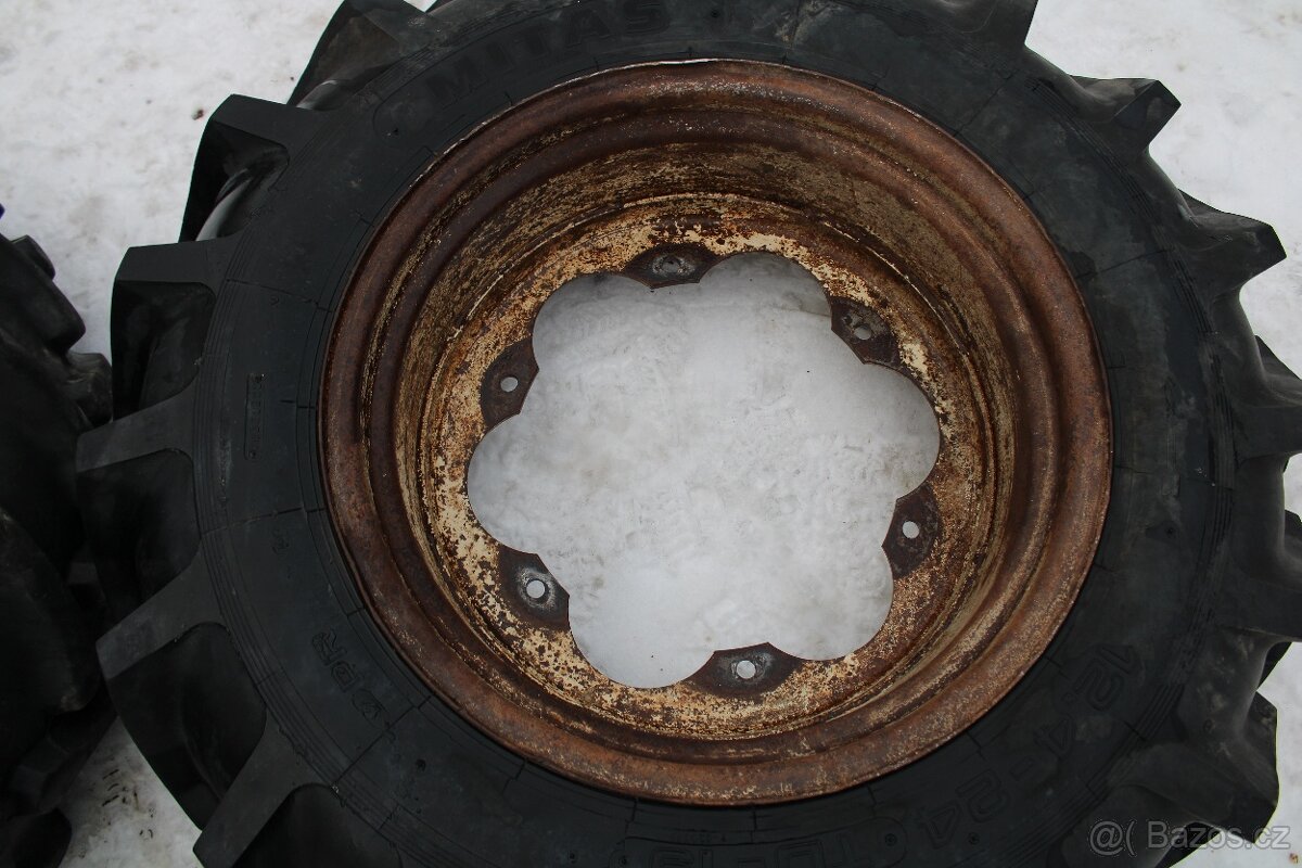 Zetor 8145 přední kola mitas 12,4-24 12pláten nové pneu - 14