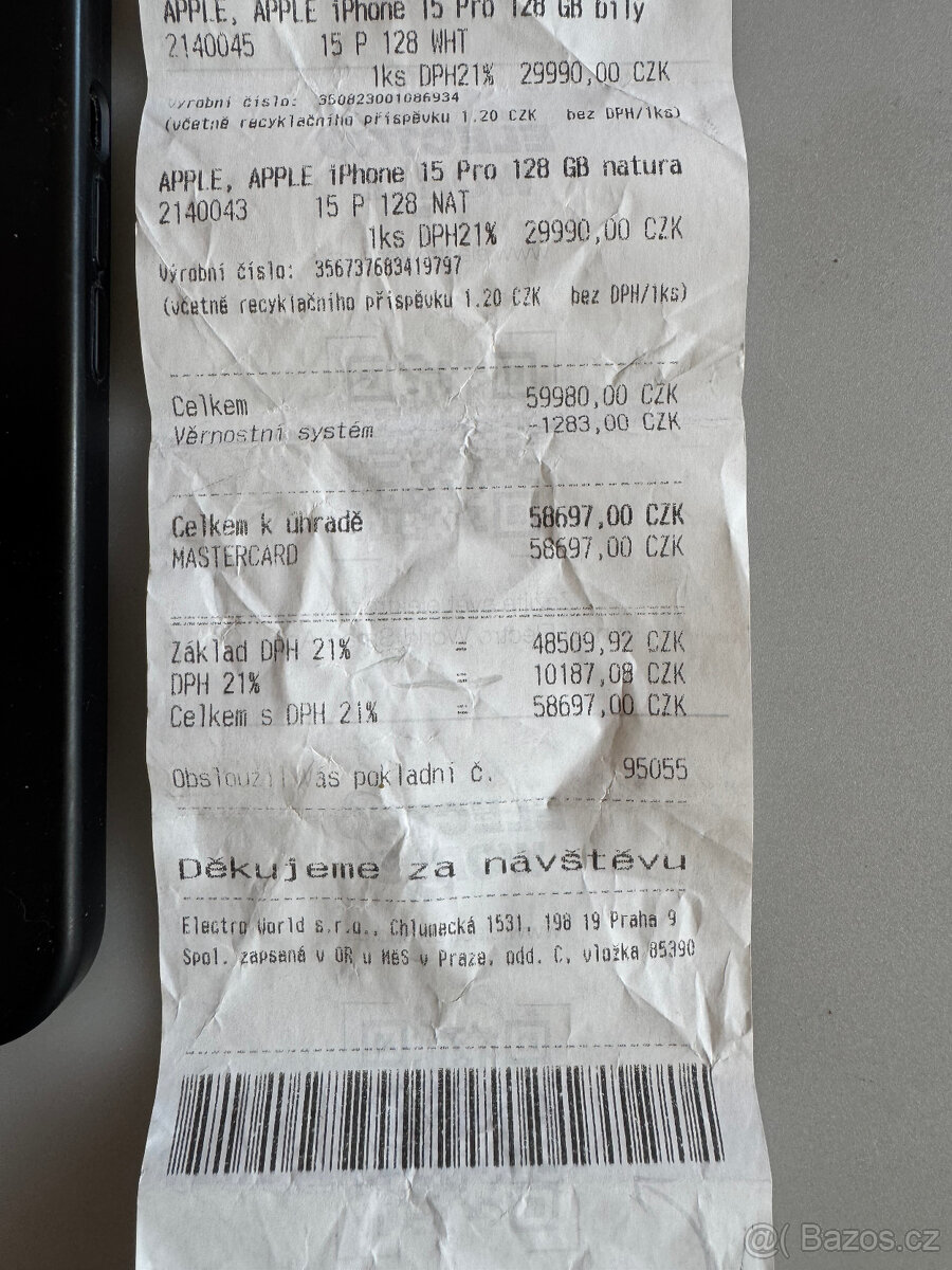 Telefon Apple Iphone 15 Pro + záruční list - 14