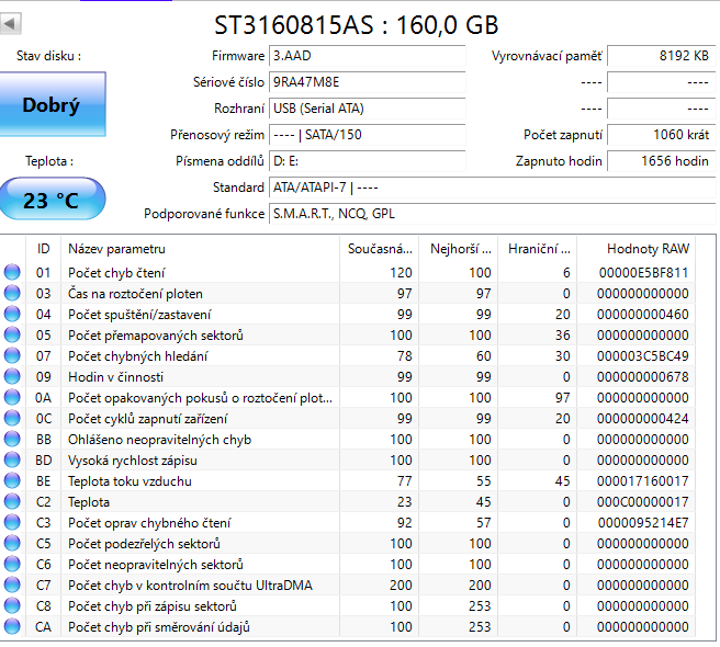 SATA 3,5" disky, odzkoušené, uvedená cena je za vše - 14